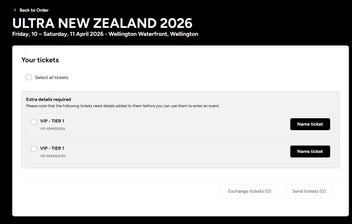 Listing 3 of 3 for Ultra Wellington VIP Ticket