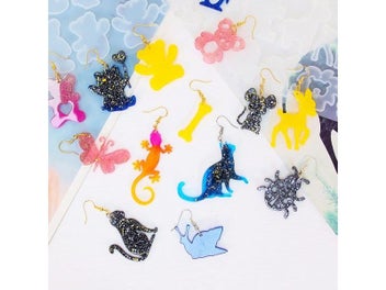 Listing 4 of 9 for DIY Pet Tag Resin Mold - Cat Bear Dog Shapes For Jewelry Craft