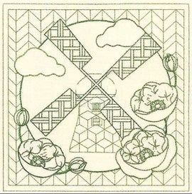Listing 5 of 7 for Patchwork Sewing Fabric Sashiko Little Scenes Natural Printed Panel 50x137cm