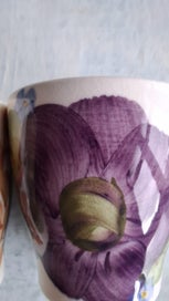 Listing 2 of 11 for 2 x Crown Lynn Fleurette older style egg cups - lovely condition