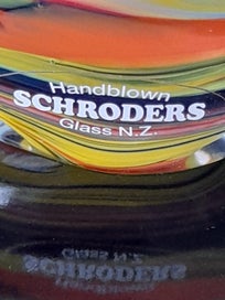 Listing 9 of 12 for NZ. Schroders Studio Art Glass. Signed Paperweight by Nigel Schroder.