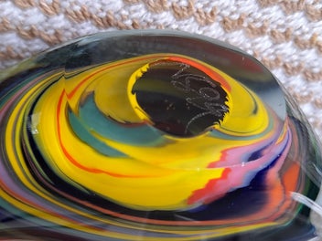 Listing 11 of 12 for NZ. Schroders Studio Art Glass. Signed Paperweight by Nigel Schroder.