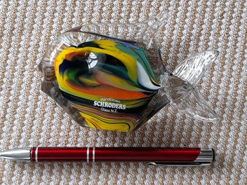 Listing 12 of 12 for NZ. Schroders Studio Art Glass. Signed Paperweight by Nigel Schroder.