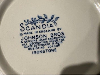 Listing 6 of 20 for 1960s Johnson Brothers Scandia Blue Ironstone China, Charity Auction
