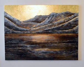 Listing 4 of 14 for FIORDLAND - EXTRA LARGE - GOLD LEAF - NZ ORIGINAL