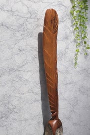 Listing 6 of 10 for Huia Feather Sculpture | Totara | Reclaimed NZ Native