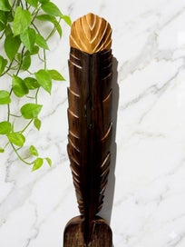 Listing 6 of 10 for Huia Feather Sculpture | Black Maire | Limited Edition #5| Reclaimed NZ Native