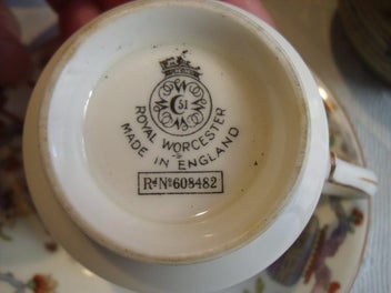 Listing 6 of 6 for Royal Worcester " Pekin " Cup & Saucer