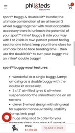 Listing 2 of 5 for Phil & Ted’s Double Stroller