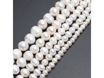 Listing 4 of 9 for Natural Freshwater Pearl Beads 5-11mm Irregular For Jewellery Making