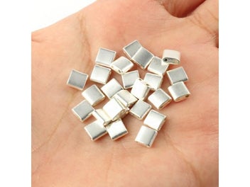 Listing 7 of 10 for Matte Hematite Beads For Jewelry Making - 2 Hole Spacer