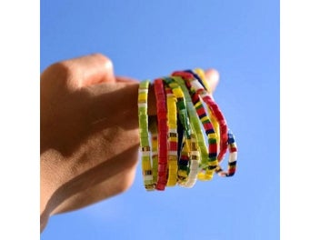 Listing 8 of 10 for Matte Hematite Beads For Jewelry Making - 2 Hole Spacer