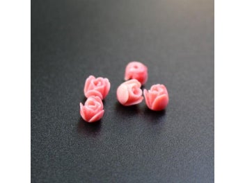 Listing 4 of 10 for 7mm Double Colored Artificial Tulip Flower Beads For DIY Jewelry