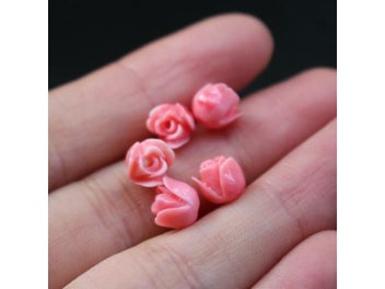 Listing 6 of 10 for 7mm Double Colored Artificial Tulip Flower Beads For DIY Jewelry