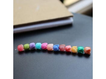 Listing 7 of 10 for 7mm Double Colored Artificial Tulip Flower Beads For DIY Jewelry