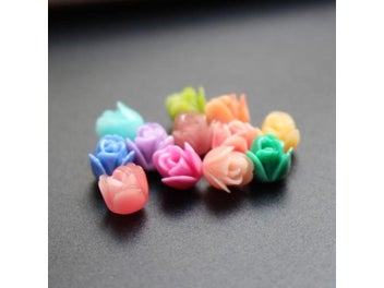 Listing 8 of 10 for 7mm Double Colored Artificial Tulip Flower Beads For DIY Jewelry