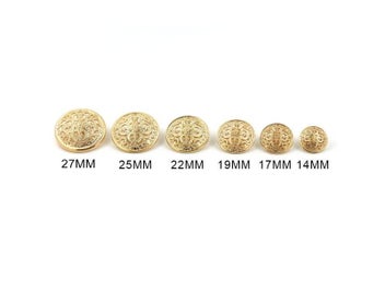 Listing 5 of 10 for 5Pcs Round Hollow Metal Buttons For Clothes Sewing DIY Crafts