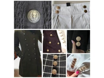 Listing 8 of 10 for 5Pcs Round Hollow Metal Buttons For Clothes Sewing DIY Crafts