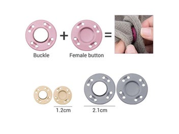 Listing 5 of 10 for 5 Pairs Automatic Magnetic Snap Buttons For DIY Craft Bag Coat
