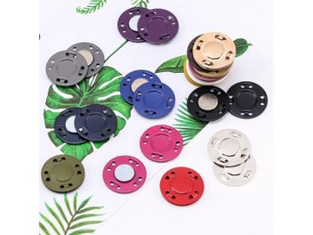 Listing 7 of 10 for 5 Pairs Automatic Magnetic Snap Buttons For DIY Craft Bag Coat