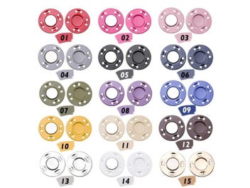 Listing 8 of 10 for 5 Pairs Automatic Magnetic Snap Buttons For DIY Craft Bag Coat