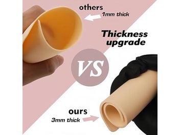 Listing 4 of 10 for 10pcs Tattoo Practice Skin 3MM Silicone Double-Sided For Makeup Training