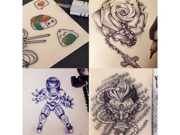 Listing 6 of 10 for 10pcs Tattoo Practice Skin 3MM Silicone Double-Sided For Makeup Training