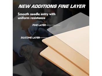 Listing 7 of 10 for 10pcs Tattoo Practice Skin 3MM Silicone Double-Sided For Makeup Training