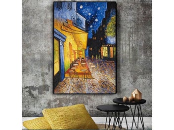 Listing 4 of 10 for Van Gogh Cafe Night Terrace Oil Painting Wall Art Prints