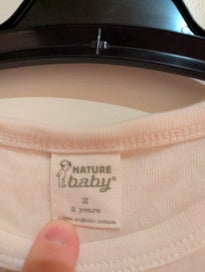 Listing 2 of 3 for Nature Baby White Long Sleeve Bodysuit - Size 2 - Excellent Used Condition