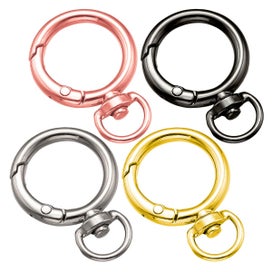 Listing 2 of 7 for 4/8/15/30/50Pcs Round Spring Snap Hooks, Swivel O Rings Buckles Clips