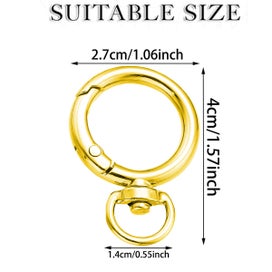 Listing 3 of 7 for 4/8/15/30/50Pcs Round Spring Snap Hooks, Swivel O Rings Buckles Clips