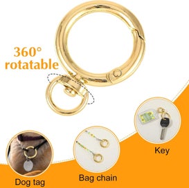 Listing 4 of 7 for 4/8/15/30/50Pcs Round Spring Snap Hooks, Swivel O Rings Buckles Clips