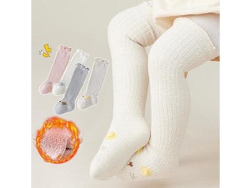 Listing 3 of 10 for Thicken Coral Plush Kids Long Tube Winter Socks