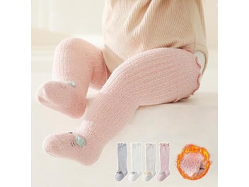 Listing 4 of 10 for Thicken Coral Plush Kids Long Tube Winter Socks