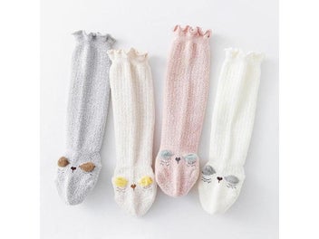 Listing 5 of 10 for Thicken Coral Plush Kids Long Tube Winter Socks