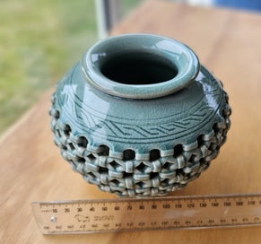 Listing 5 of 7 for Korean Caledon double wall vase
