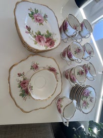Listing 10 of 12 for American Beauty Royal Albert Tea Set