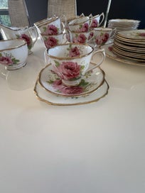 Listing 4 of 12 for American Beauty Royal Albert Tea Set