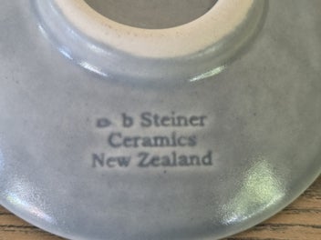 Listing 5 of 6 for Bob Steiner Ceramics (NZ) Pottery Small Round Dish - Flora Taraire