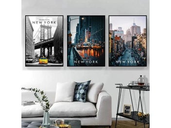 Listing 4 of 10 for New York City Coordinates Wall Art For Living Room Decor