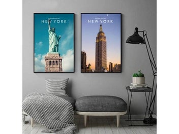 Listing 5 of 10 for New York City Coordinates Wall Art For Living Room Decor
