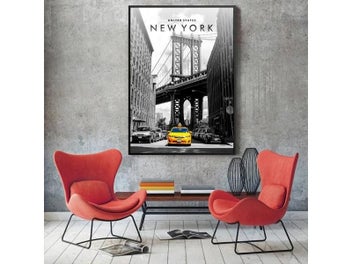 Listing 6 of 10 for New York City Coordinates Wall Art For Living Room Decor