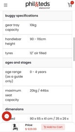 Listing 6 of 11 for Phil & Ted’s Double Stroller