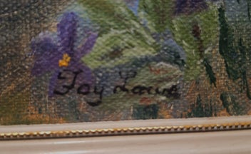 Listing 4 of 14 for <<< WHIMSICAL ORIGINAL SIGNED " FAY LAUNE??? " OIL PAINTING >>>