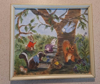 Listing 10 of 14 for <<< WHIMSICAL ORIGINAL SIGNED " FAY LAUNE??? " OIL PAINTING >>>