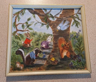 Listing 9 of 14 for <<< WHIMSICAL ORIGINAL SIGNED " FAY LAUNE??? " OIL PAINTING >>>