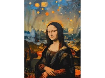 Listing 1 of 10 for Creative Watercolor Mona Lisa Wall Art Poster For Home Decor