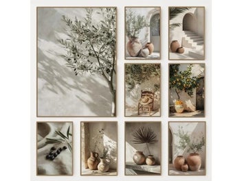 Listing 3 of 10 for Minimalist Olive Tree Canvas Painting For Room Decor