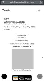 Listing 3 of 3 for Ultra Wellington Festival Tickets x2 - GA Tier 5 – Digital Transfer